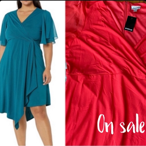 New Women’s bright PINK casual formal high low vneck dress, Size 18/20 - Picture 2 of 11